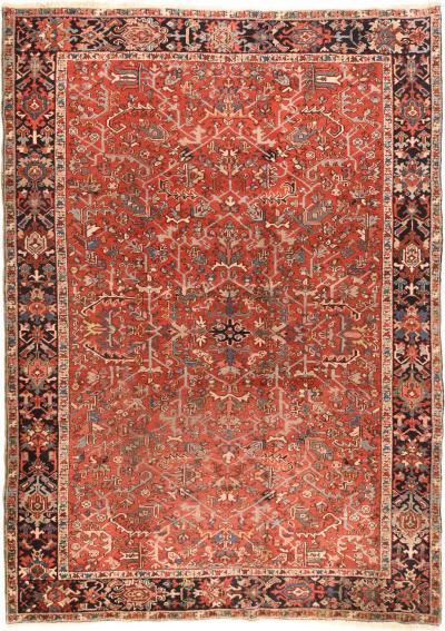 Antique Heriz Rug 7 9 x 10 10 