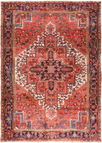 Antique Heriz Rug 7 9 x 10 11 