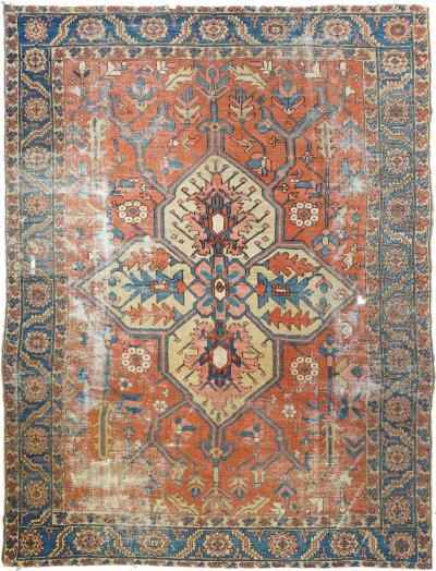 Antique Heriz Rug 86 x 113