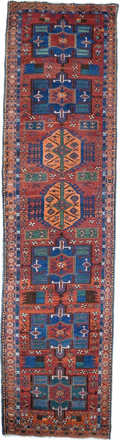 Antique Heriz Runner 34 x 144