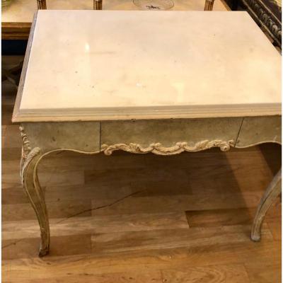 Antique Hideaway House Beverly Hills Marble Top Nightstand End or Side Table
