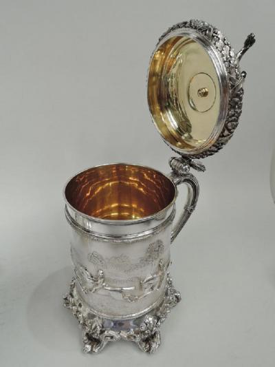 Antique Horse Race Tankard with German Imperial Association
