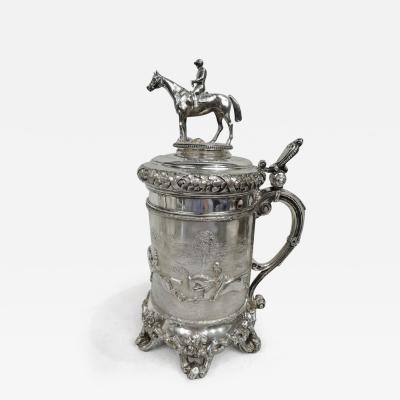 Antique Horse Race Tankard with German Imperial Association