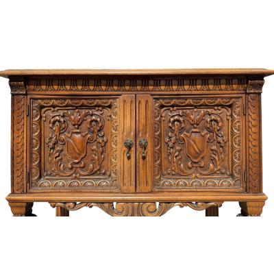 Antique Humidor Cabinet Table With Marble Top Copper Lining