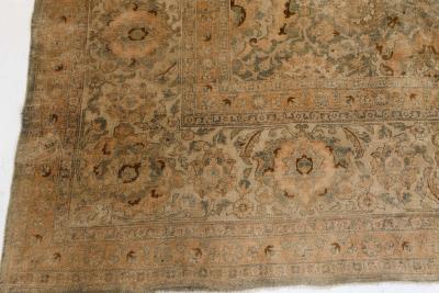 Antique Indian Botanic Handwoven Wool Rug