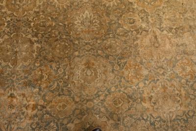 Antique Indian Botanic Handwoven Wool Rug