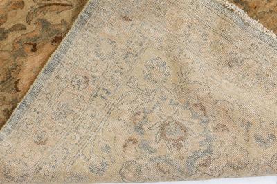 Antique Indian Botanic Handwoven Wool Rug