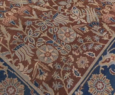 Antique Indian Brown Handmade Wool Rug