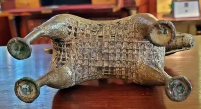 Antique Indian Dhokra Horse and Rider Sculpture