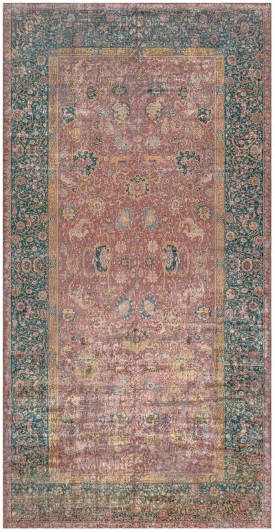 Antique Indian Handmade Wool Carpet