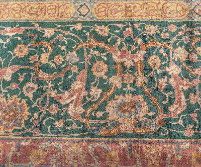 Antique Indian Handmade Wool Carpet