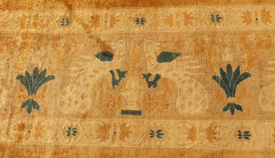 Antique Indian Lahore Hand Knotted Wool Rug