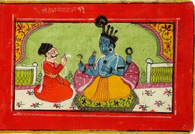 Antique Indo Persian Mixed Media Miniature Painting