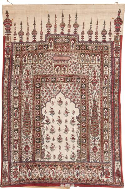 Antique Iranian Qalamkar prayer mat