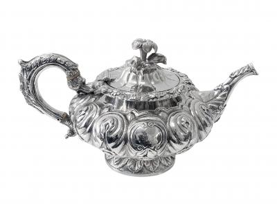 Antique Irish Silver Teapot Dublin 1835 Patrick Laughlin