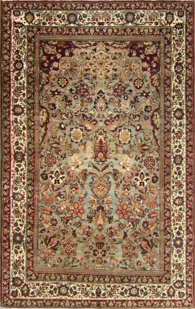Antique Isfahan Ahmad Rug Unique
