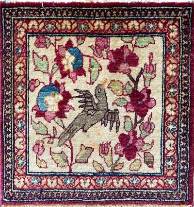 Antique Isfahan Ahmad Rug Very unusual