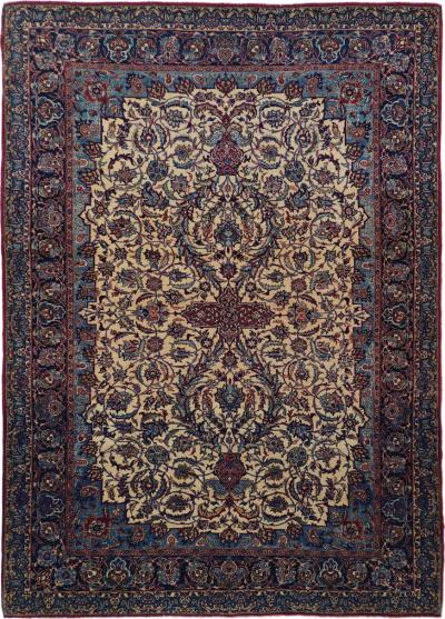 Antique Isfahan Rug 4 10 x 6 8 