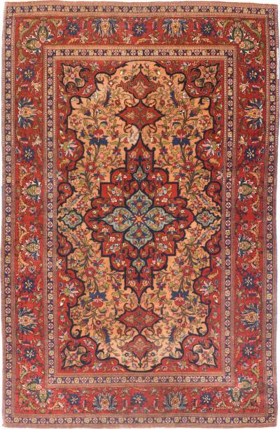 Antique Isfahan Rug 4 5 x 7 10 