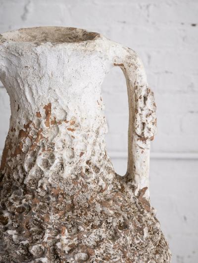 Antique Italian Earthenware Vessel on Iron Stand