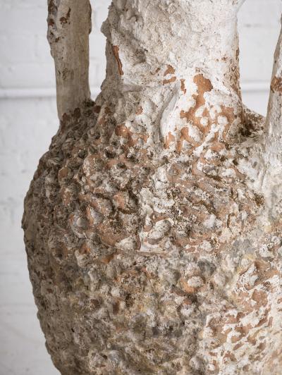 Antique Italian Earthenware Vessel on Iron Stand