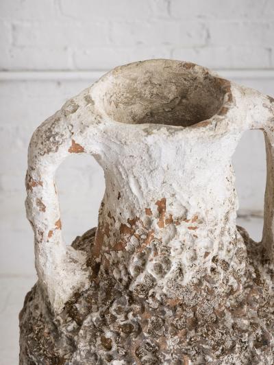 Antique Italian Earthenware Vessel on Iron Stand