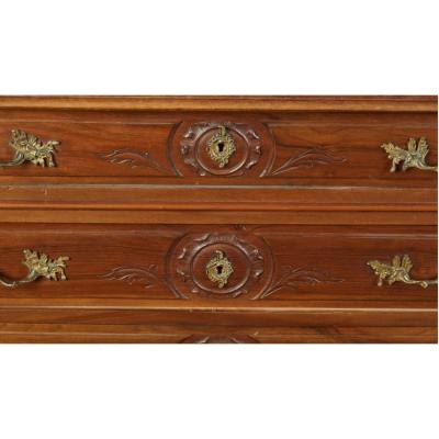 Antique Italian Gilt Bronze Mounted Walnut Commode