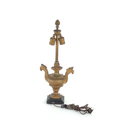 Antique Italian Giltwood Urn Now a Lamp