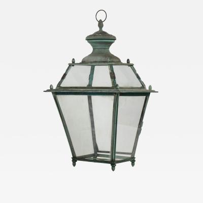 Antique Italian Glass Paneled Lantern