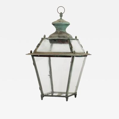 Antique Italian Glass Paneled Lantern