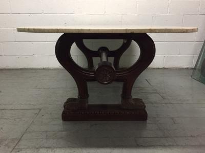 Antique Italian Marble Walnut Table