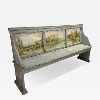 Antique Italian Painted Bench