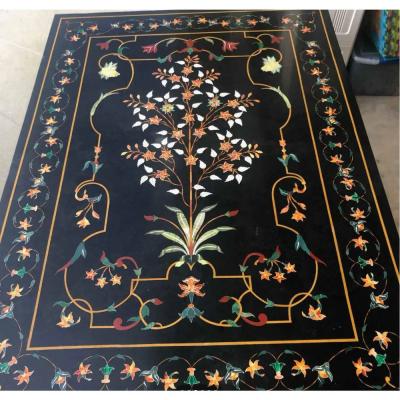 Antique Italian Pietra Dura Inlaid Marble Table Top