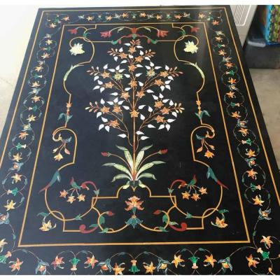 Antique Italian Pietra Dura Inlaid Marble Table Top