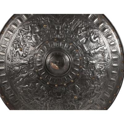 Antique Italian Renaissances Iron Brass Cellini Shield After E Libaerts