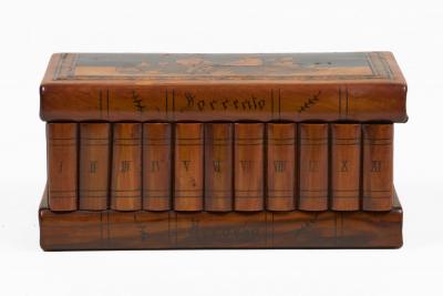 Antique Italian Sorrento Ware Puzzle Book Box