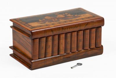 Antique Italian Sorrento Ware Puzzle Book Box