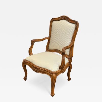 Antique Italian Walnut Fauteuil Arm Chair