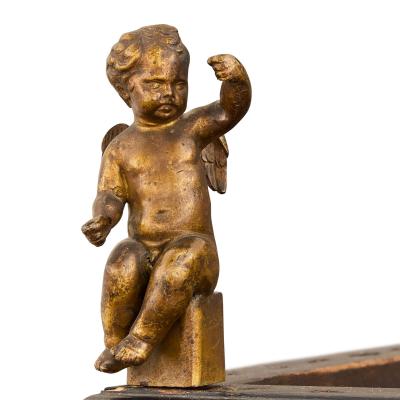 Antique Italian ormolu and hardstone mounted cabinet on stand