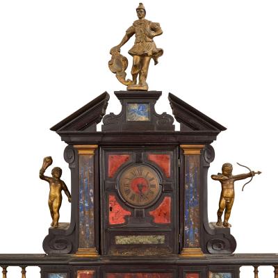 Antique Italian ormolu and hardstone mounted cabinet on stand