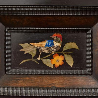 Antique Italian ormolu and hardstone mounted cabinet on stand