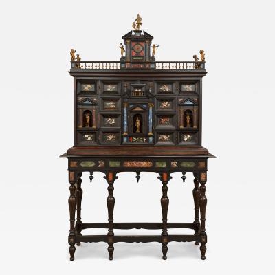 Antique Italian ormolu and hardstone mounted cabinet on stand