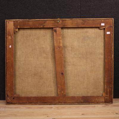 Antique Italian painting from the 18th century Architectural Capriccio