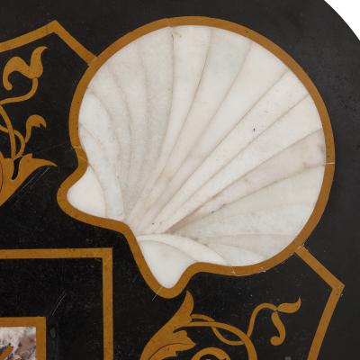 Antique Italian tabletop with pietra dura scene