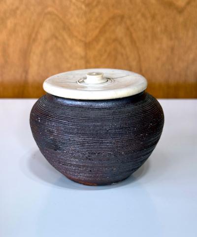 Antique Japanese Ceramic Tanba Chaire with Lid