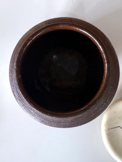 Antique Japanese Ceramic Tanba Chaire with Lid