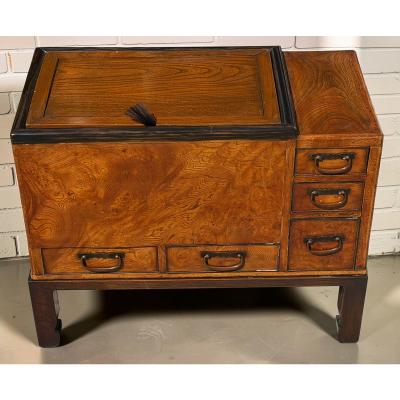 Antique Japanese Hibachi Side Table