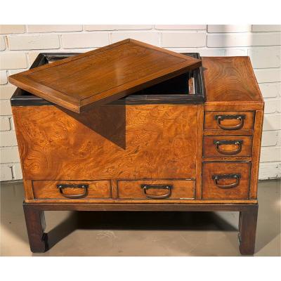 Antique Japanese Hibachi Side Table