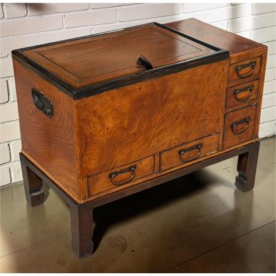 Antique Japanese Hibachi Side Table