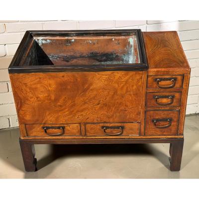 Antique Japanese Hibachi Side Table